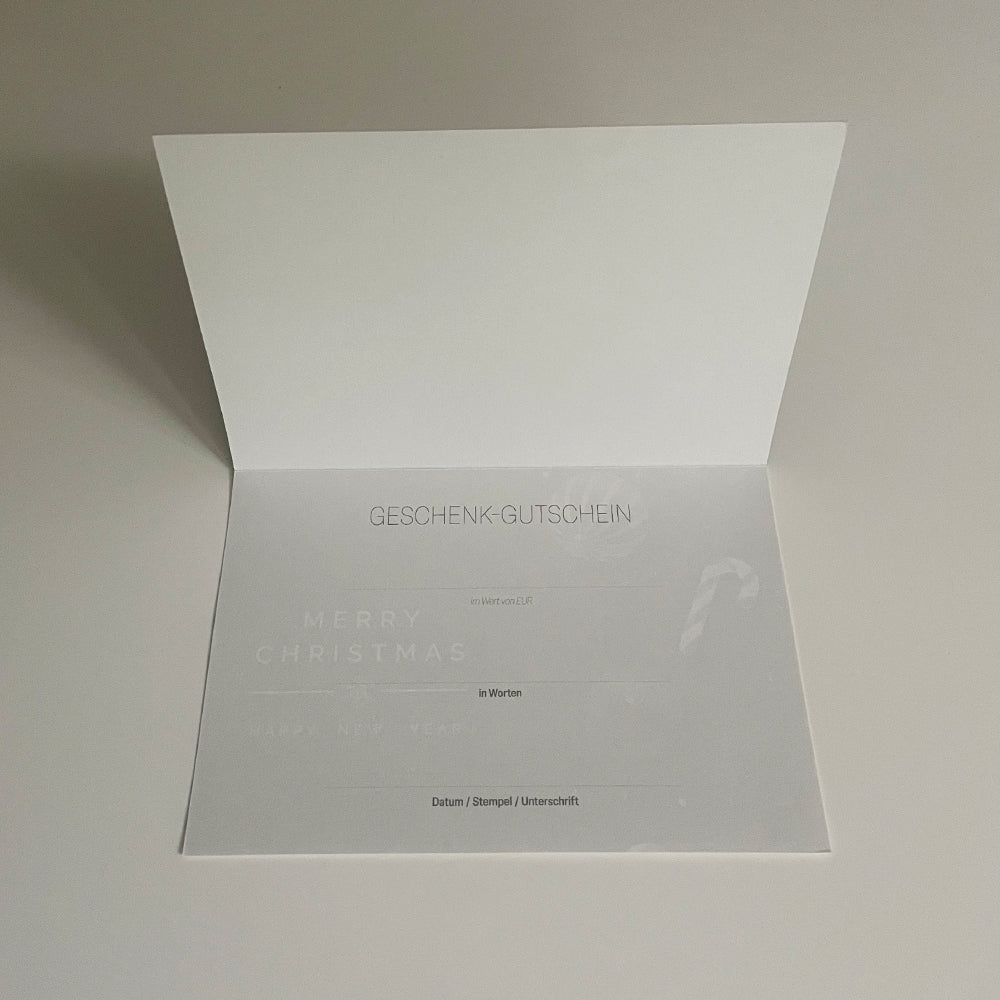 Geschenkgutschein Merry Christmas Kugeln