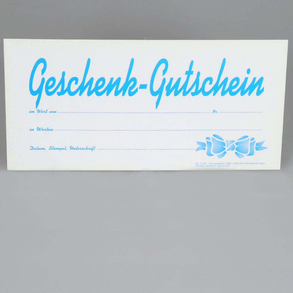 Geschenkgutschein Schleifen-Motiv