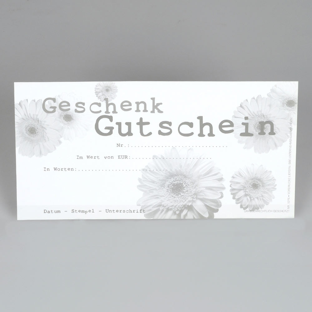 Geschenkgutschein Gerbera