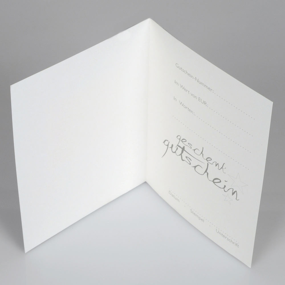 Geschenkgutschein Stern-Quadrat