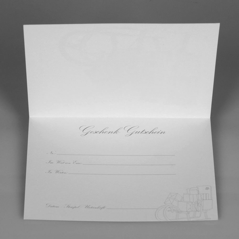 Geschenkgutschein Überraschungsschlitten