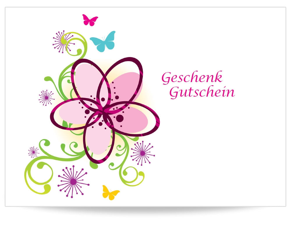 Geschenkgutschein Fantasie-Blume