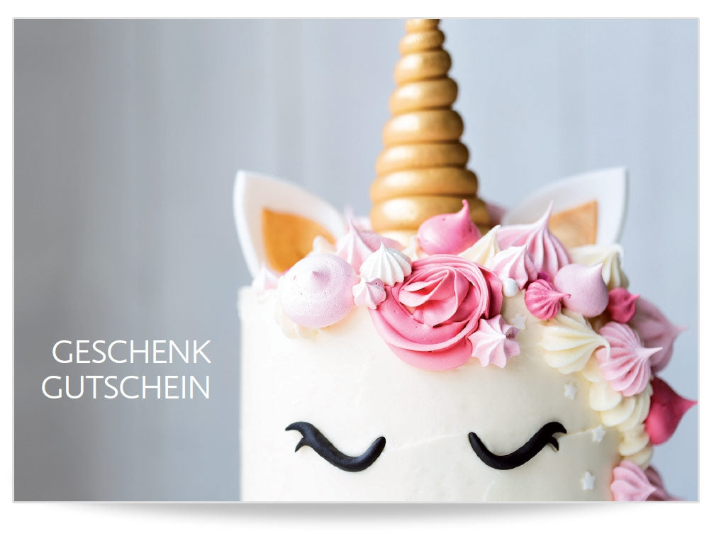 Geschenkgutschein Marzipan-Einhorn