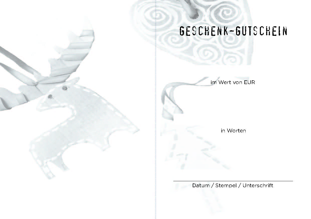 Geschenkgutschein Weihnachts-Deko