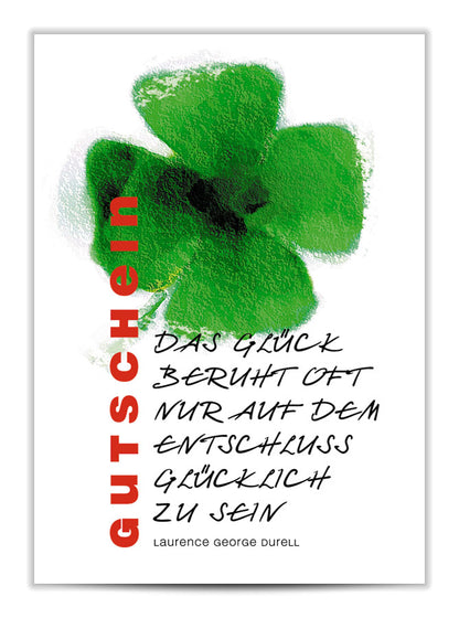 Geschenkgutschein Kleeblatt Durell