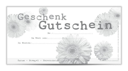 Geschenkgutschein Gerbera