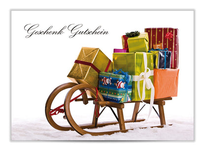 Geschenkgutschein Überraschungsschlitten